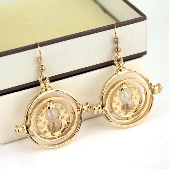 Jewelry Harry Potter Gold Hourglass Time Turner Earrings Poshmark